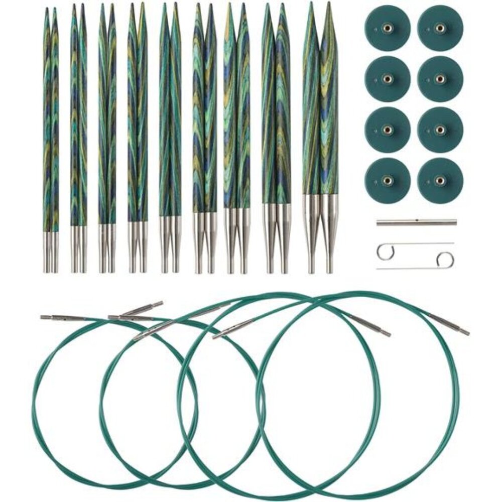 Knit Picks Options Wood Interchangeable Knitting Needle Set - US 4-11 (Caspian)
